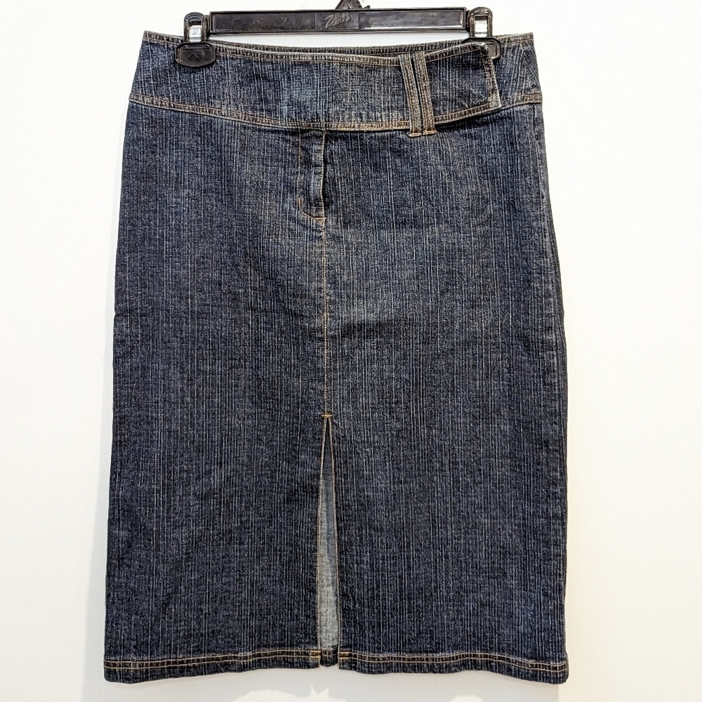 Y2K Vintage Sears Nevada denim midi skirt size 12